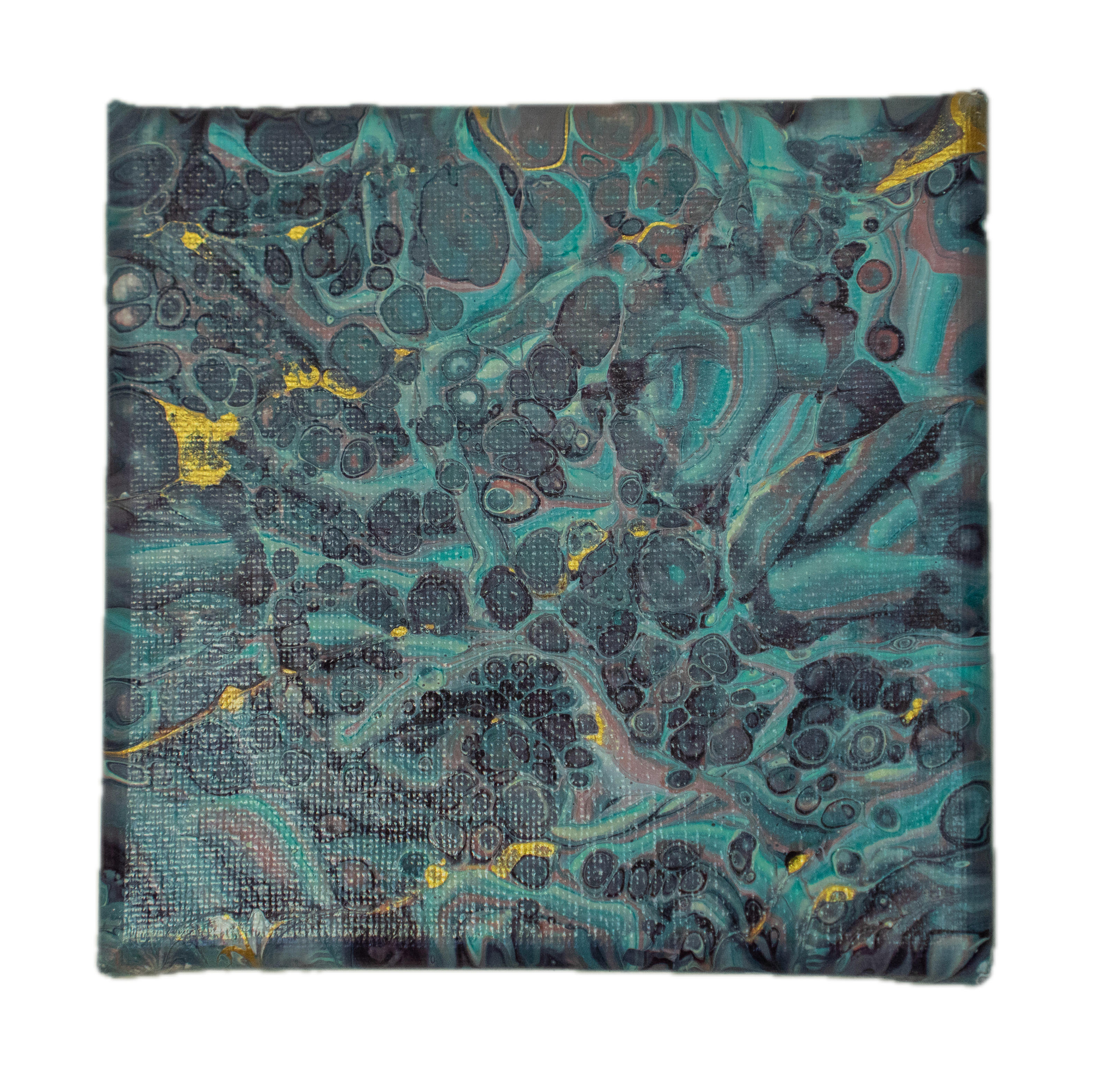 Celestial Forest: Handmade Acrylic Artwork Canvas: 5”x5”
