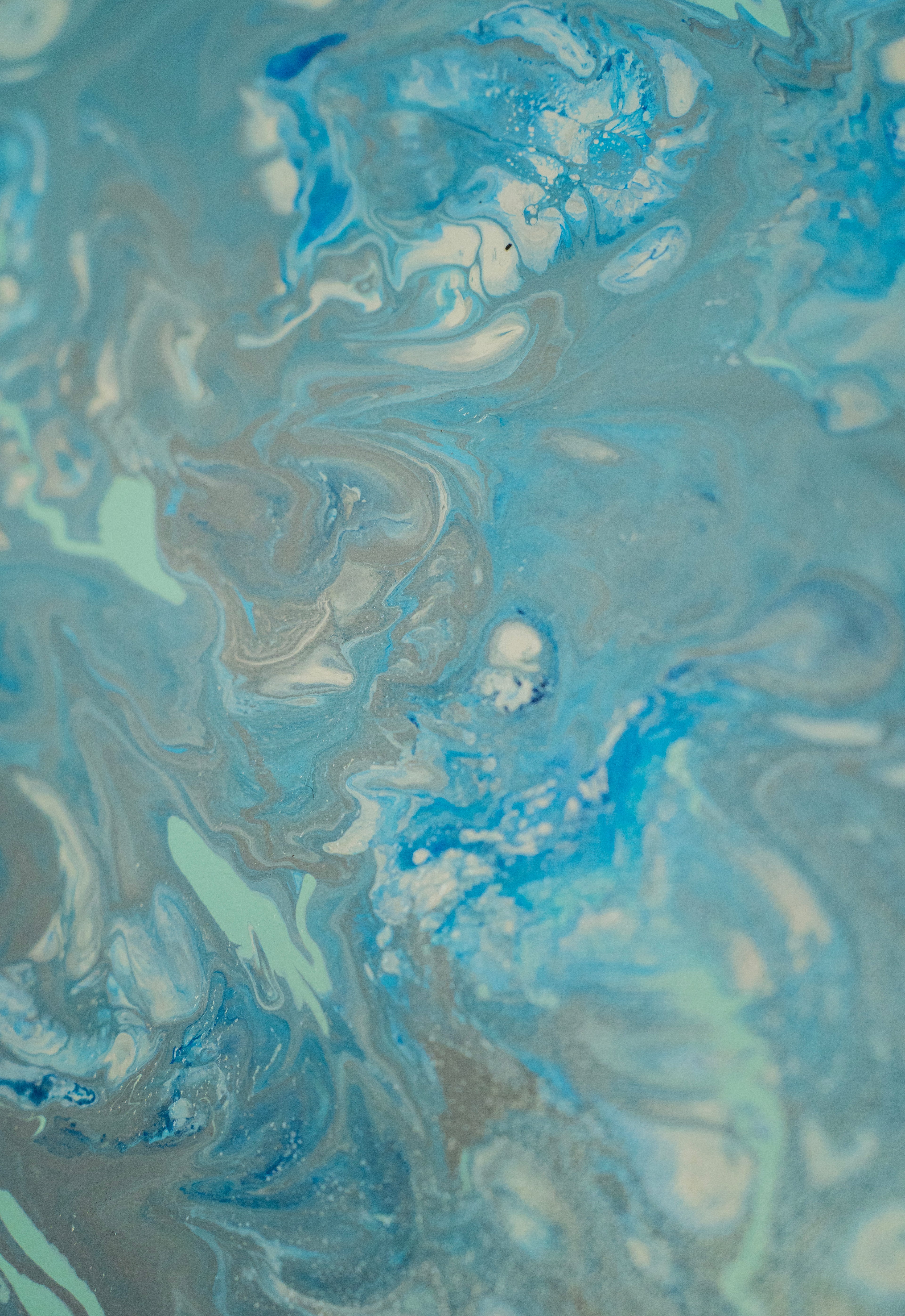 Crystal Currents: Handmade Acrylic Artwork Canvas: 16”x12”