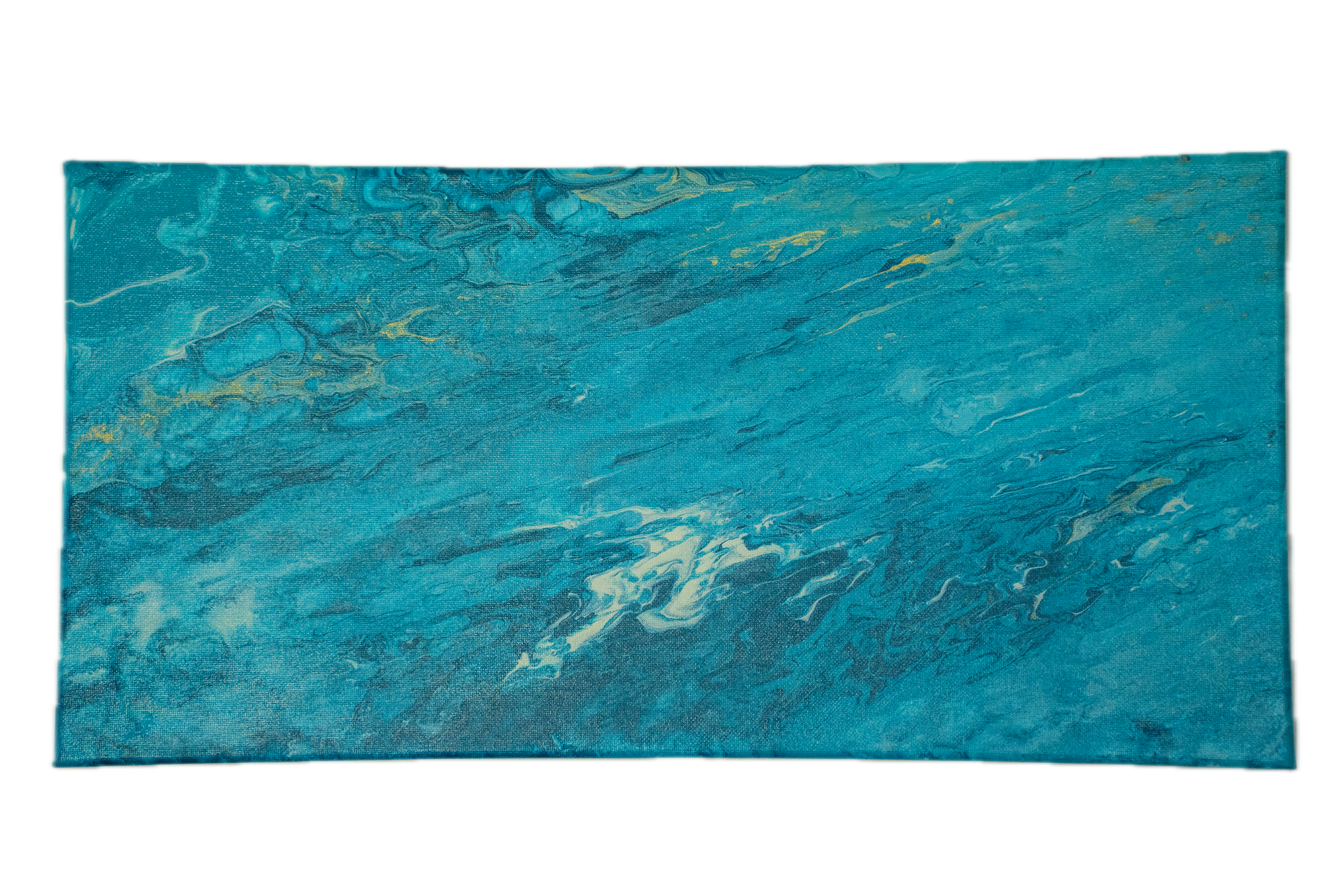 Echoes of the Abyss: Handmade Acrylic Artwork Canvas: 20”x10”