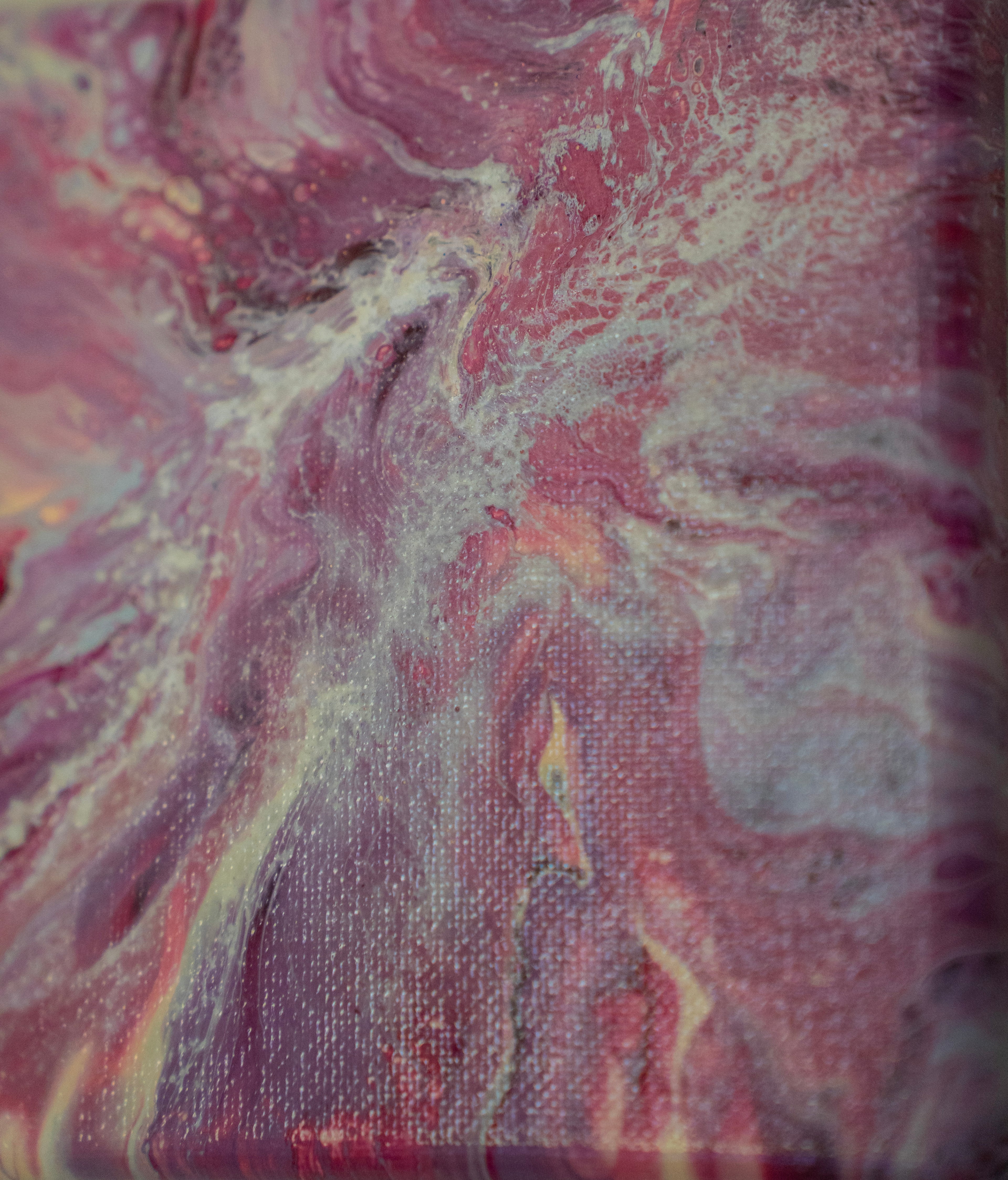 Euphoria in Bloom: Handmade Acrylic Artwork Canvas: 5”x5”