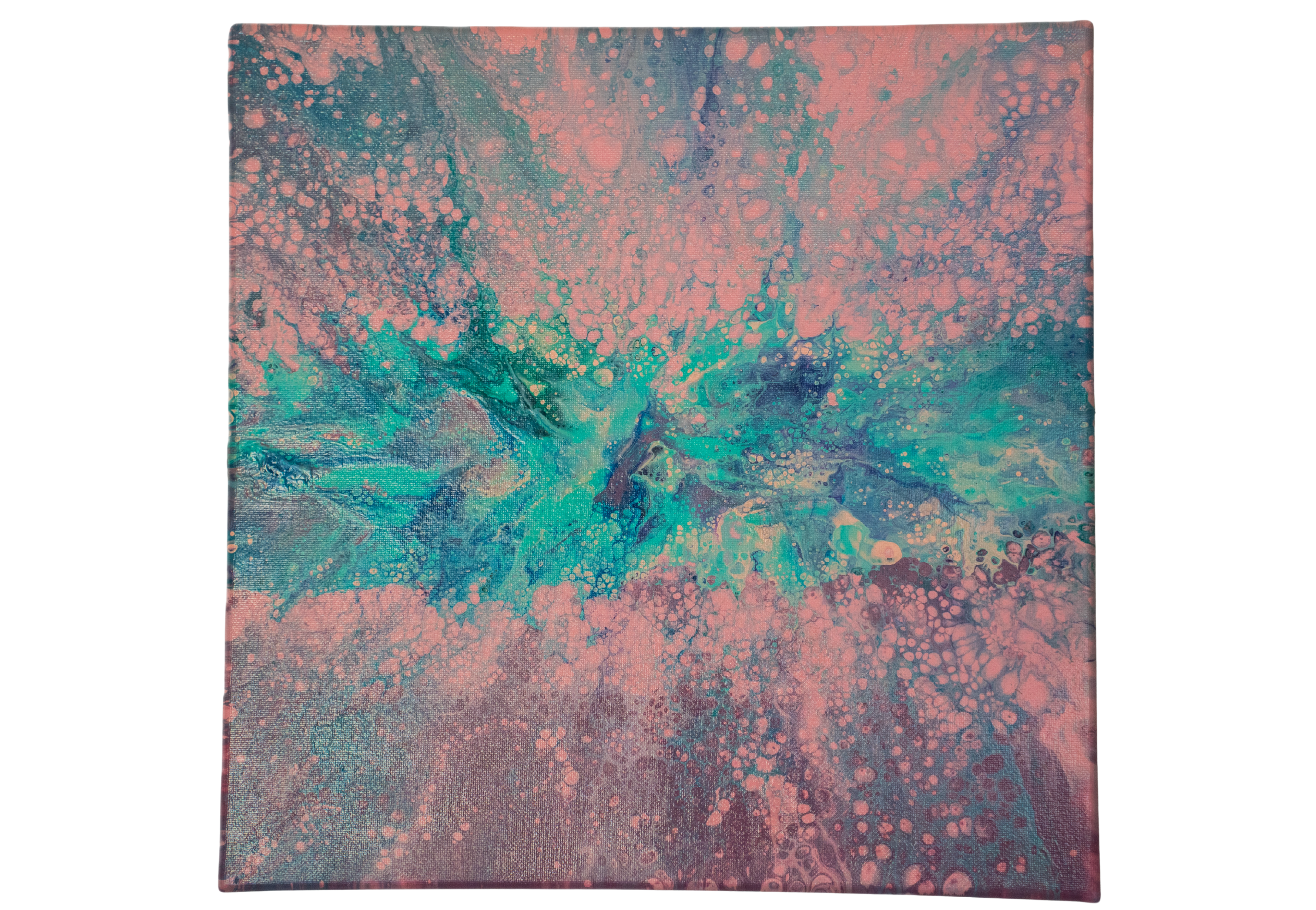 Nine Minutes: Handmade Acrylic Artwork Canvas: 14”x14”