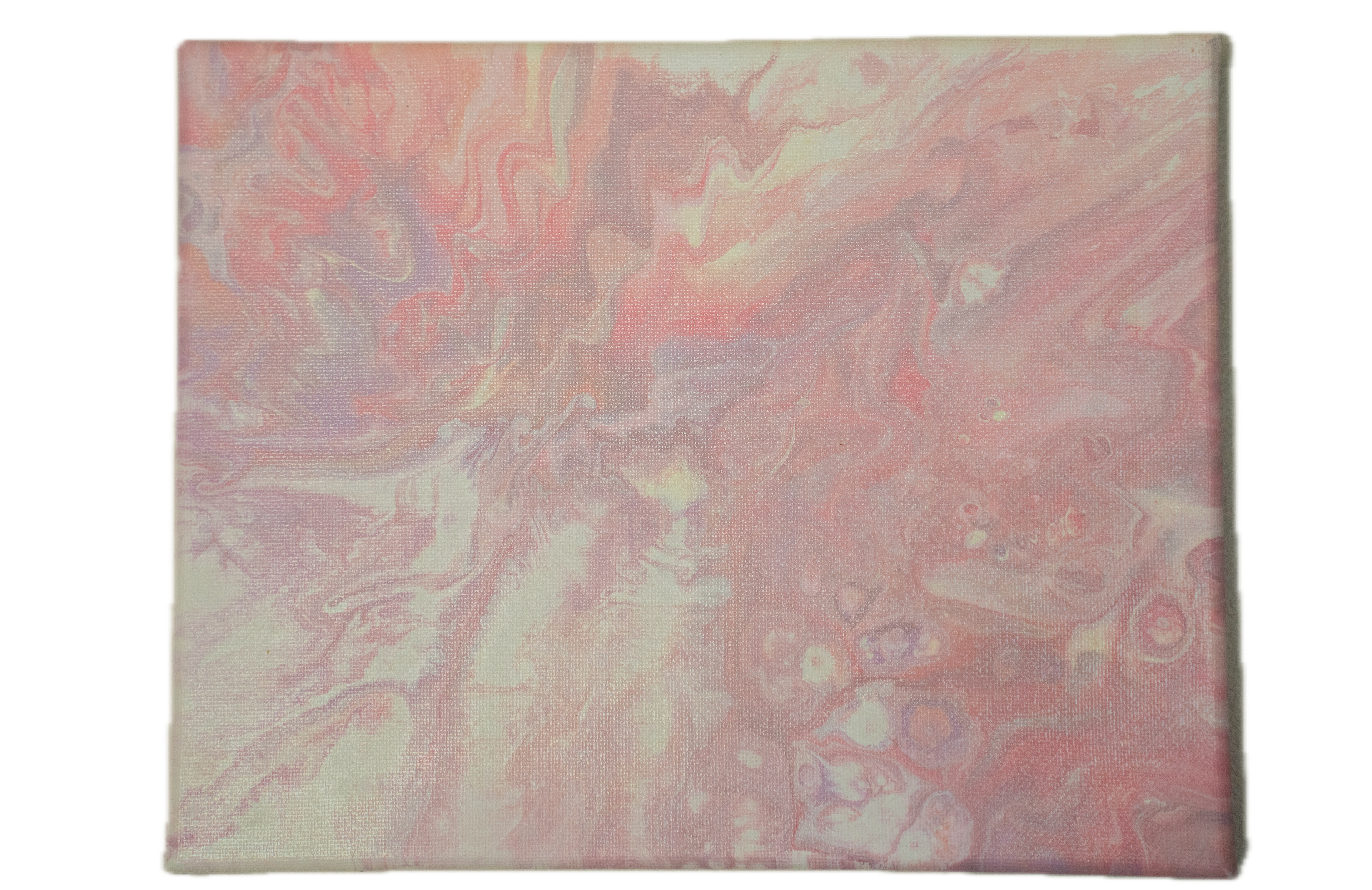 Pink Lemonade: Handmade Acrylic Artwork Canvas: 10”x8”