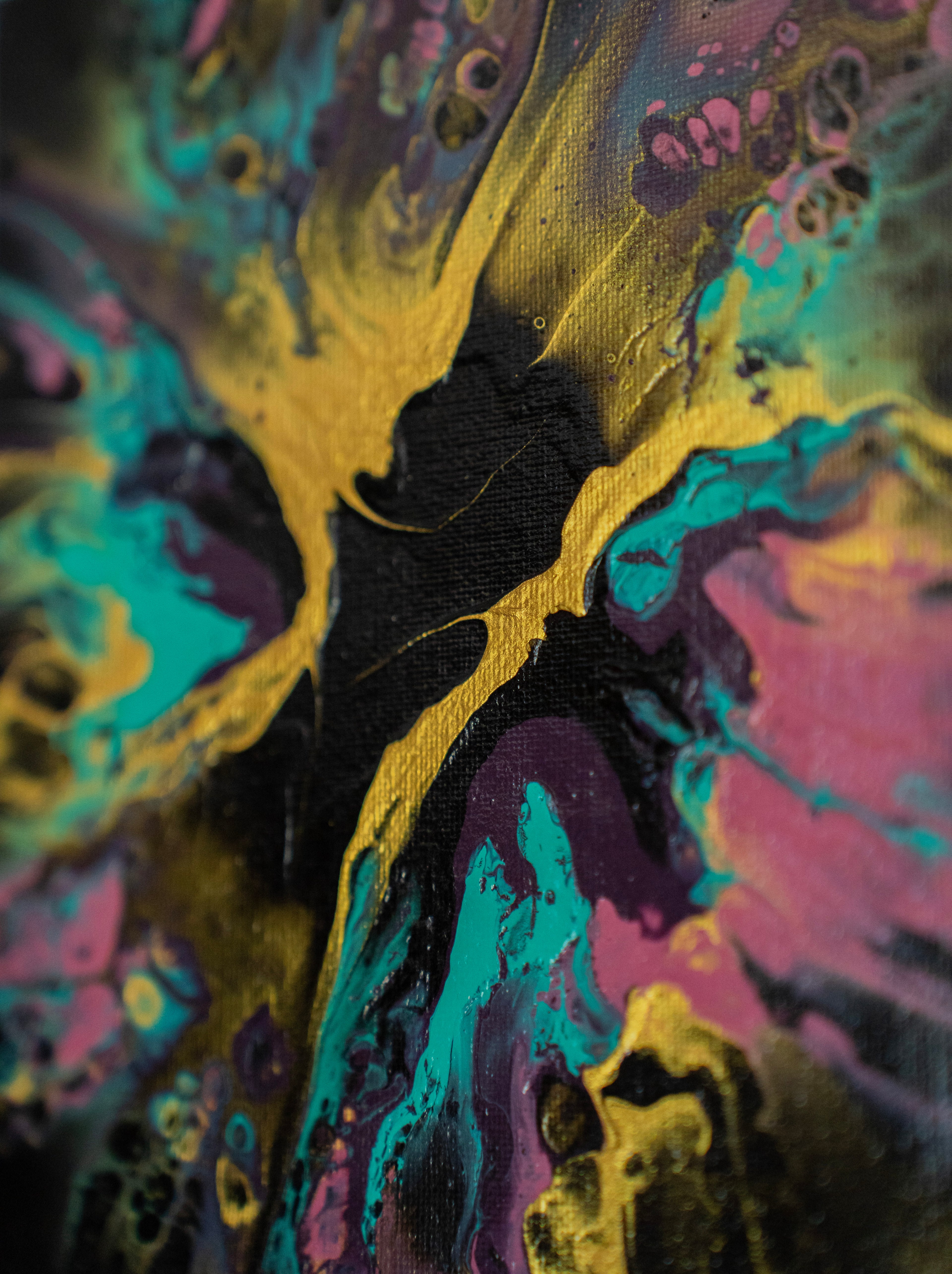 Radiant Breakthrough: Handmade Acrylic Artwork Canvas: 8”x8”