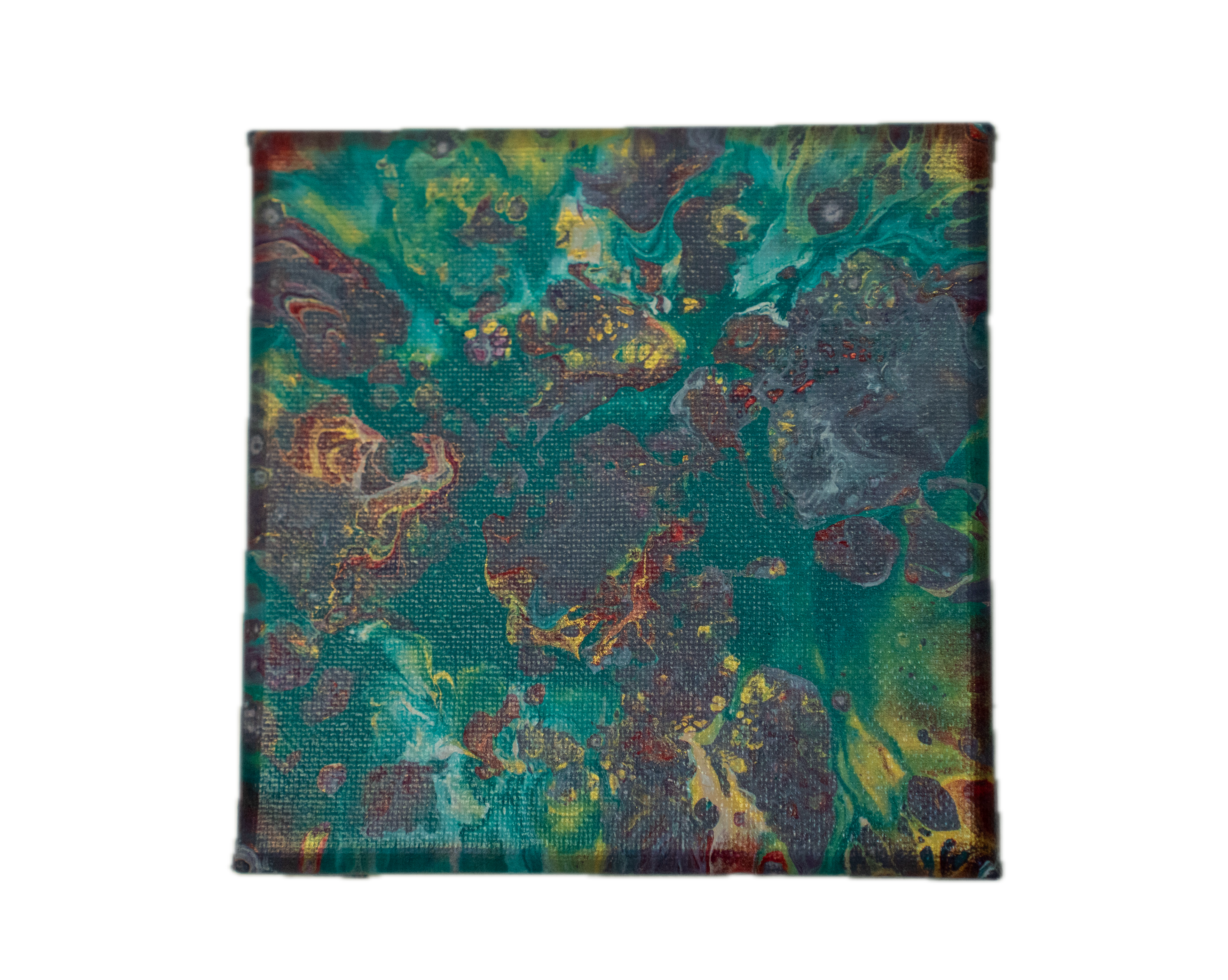Silent Nightfall: Handmade Acrylic Artwork Canvas: 5”x5”