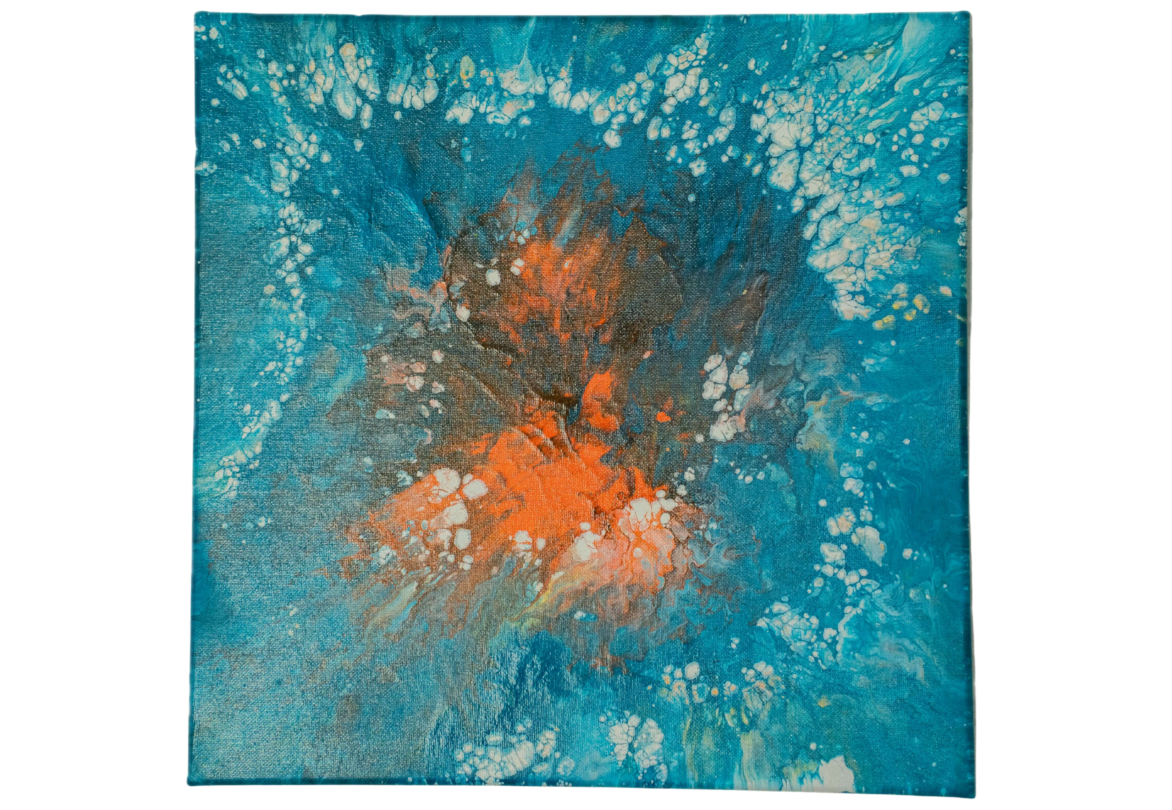 The Deep Dark: Handmade Acrylic Artwork Canvas: 14”x14”