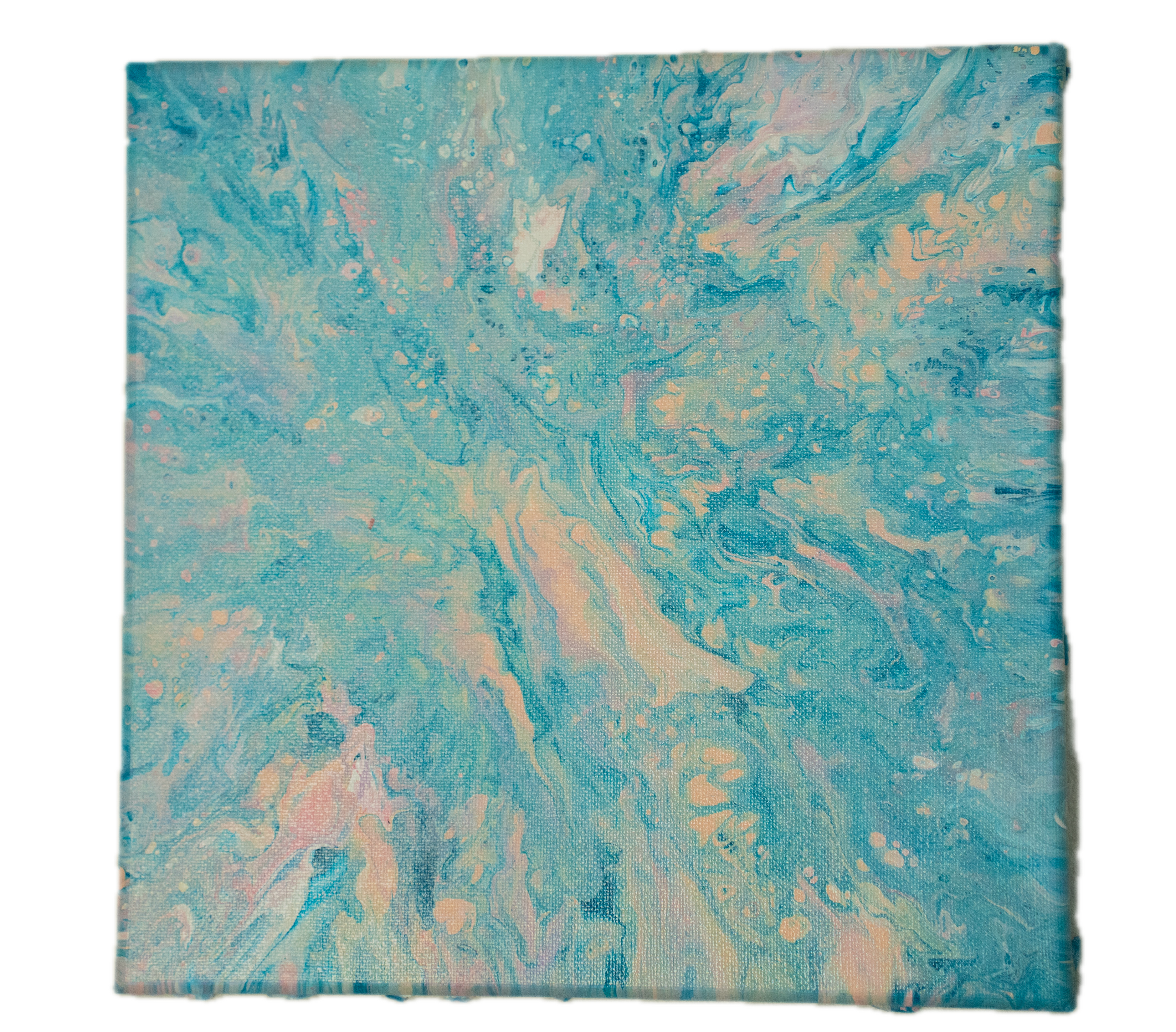 Velvet Flood: Handmade Acrylic Artwork Canvas: 10”x10”