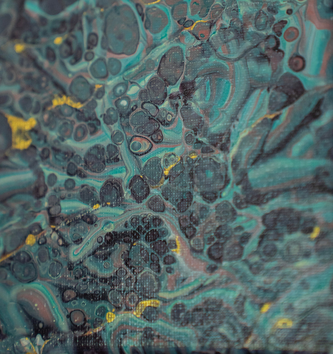 Celestial Forest: Handmade Acrylic Artwork  Canvas: 5”x5”