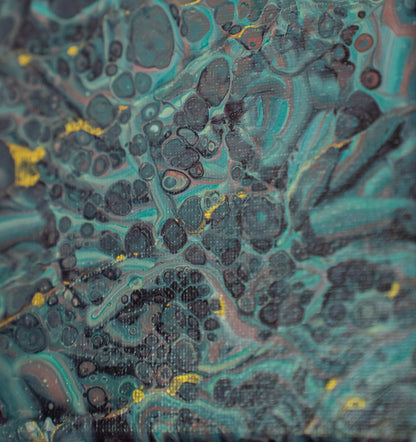 Celestial Forest: Handmade Acrylic Artwork  Canvas: 5”x5”