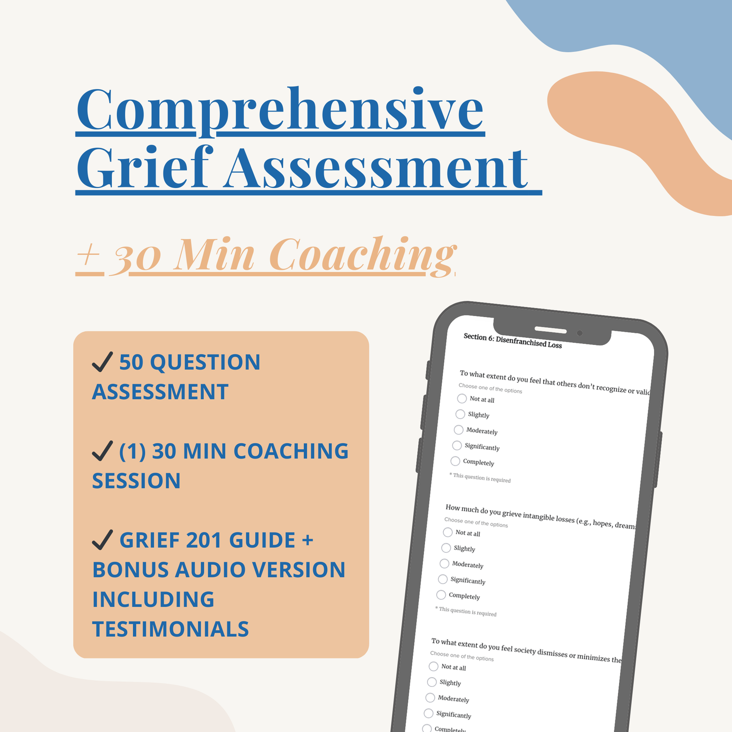 Comprehensive Grief Assessment + 30-Minute Coaching Session