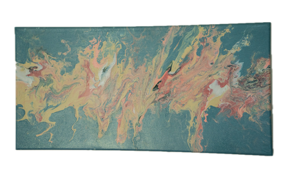Continental: Handmade Acrylic Artwork  Canvas: 20”x10”
