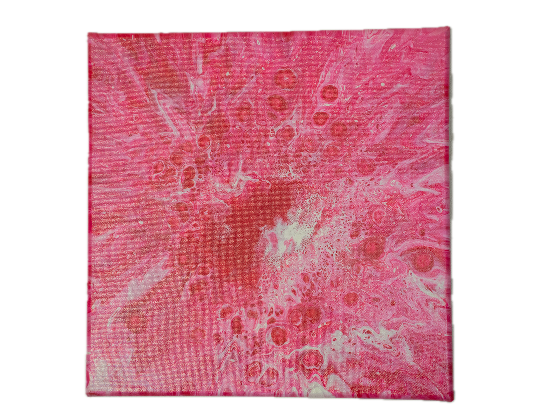 Cotton Lava: Handmade Acrylic Artwork  Canvas: 10”x10”