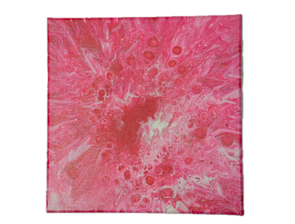 Cotton Lava: Handmade Acrylic Artwork  Canvas: 10”x10”