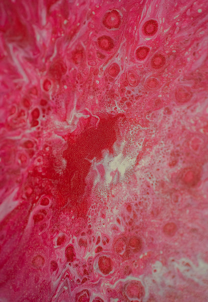 Cotton Lava: Handmade Acrylic Artwork  Canvas: 10”x10”
