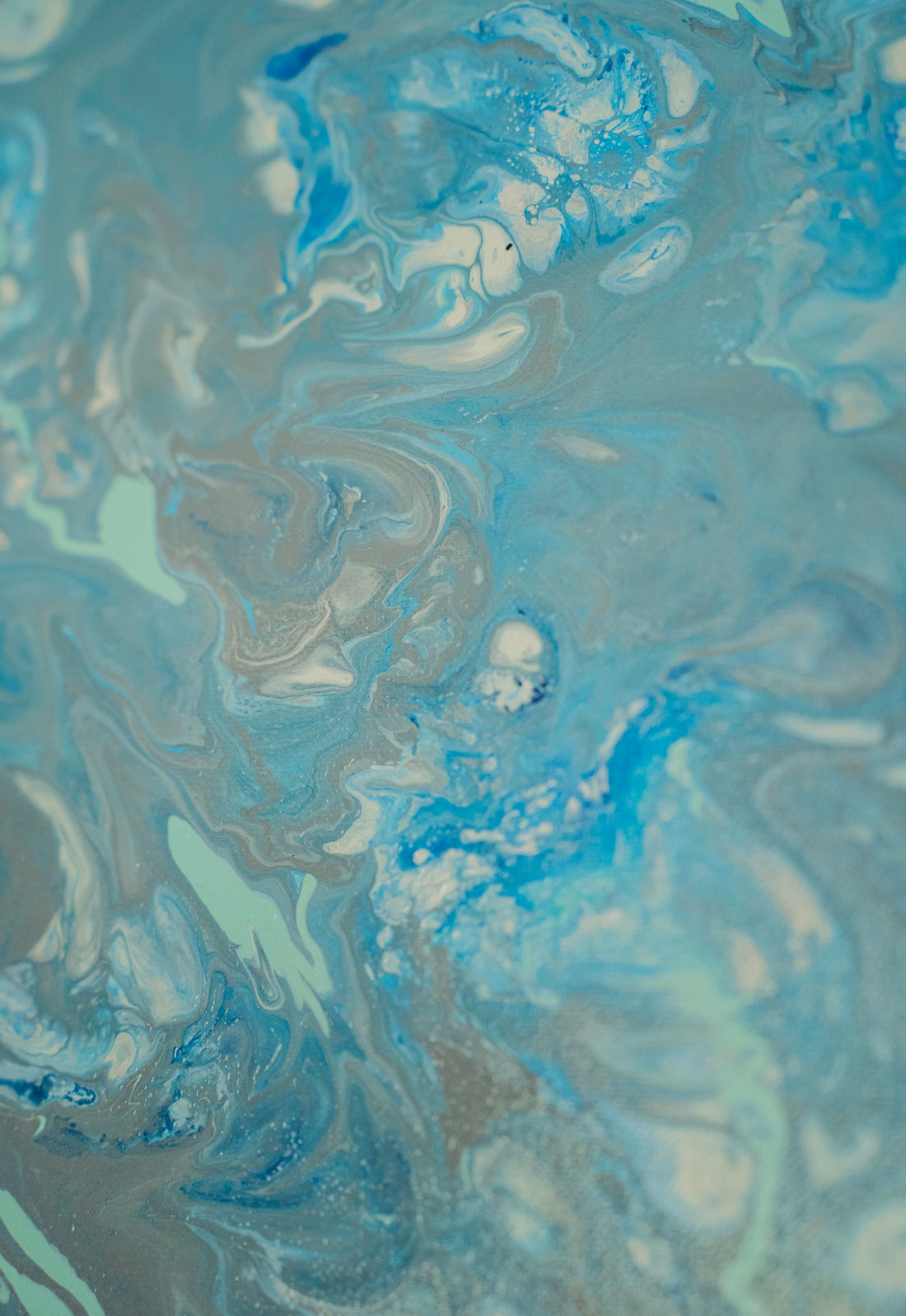 Crystal Currents: Handmade Acrylic Artwork  Canvas: 16”x12”
