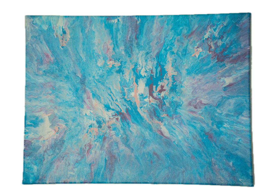 Driftlight: Handmade Acrylic Artwork  Canvas: 16”x12”