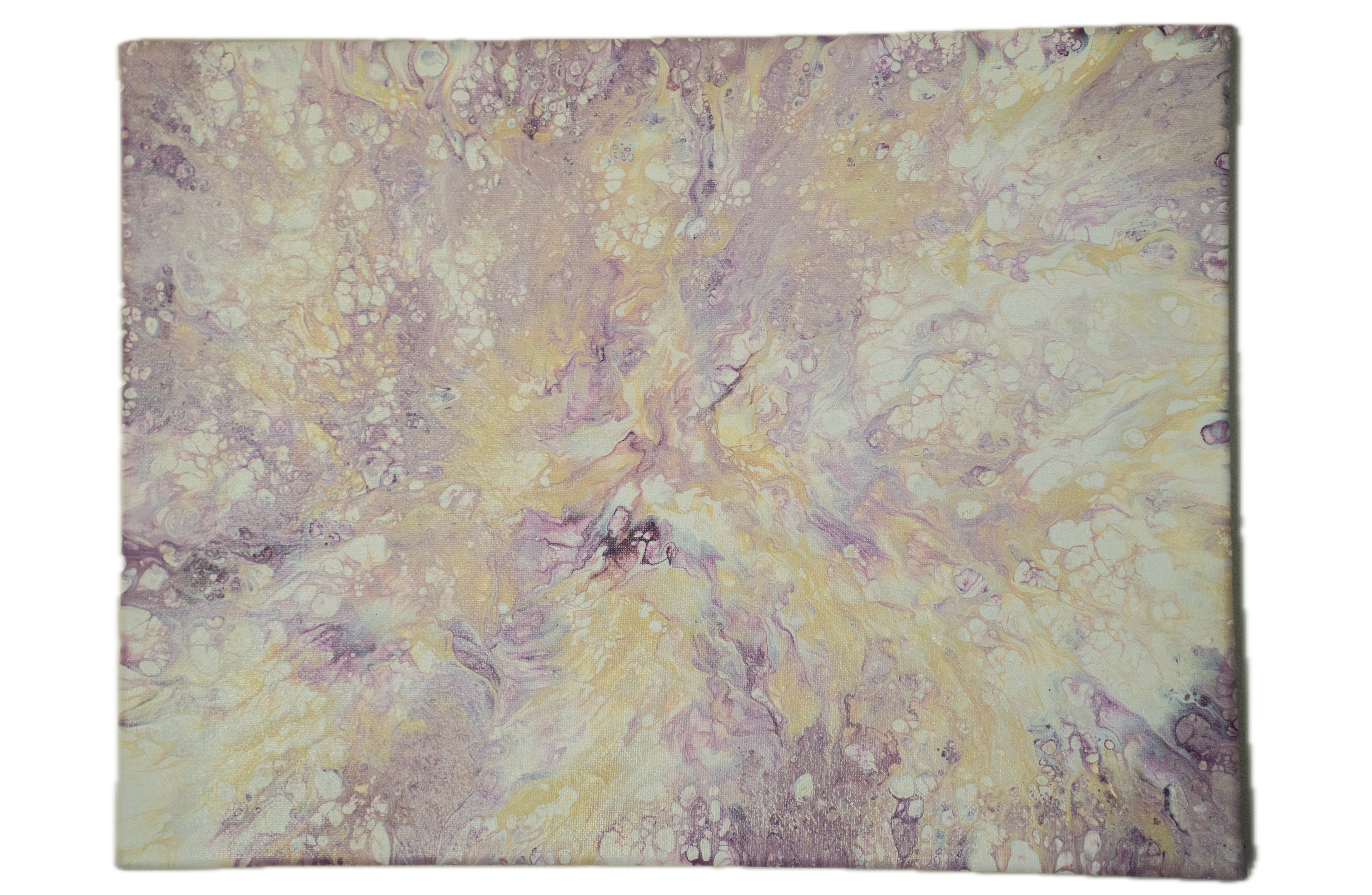 Echo Blue: Handmade Acrylic Artwork  Canvas: 16”x12”