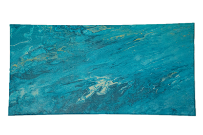 Echoes of the Abyss: Handmade Acrylic Artwork  Canvas: 20”x10”