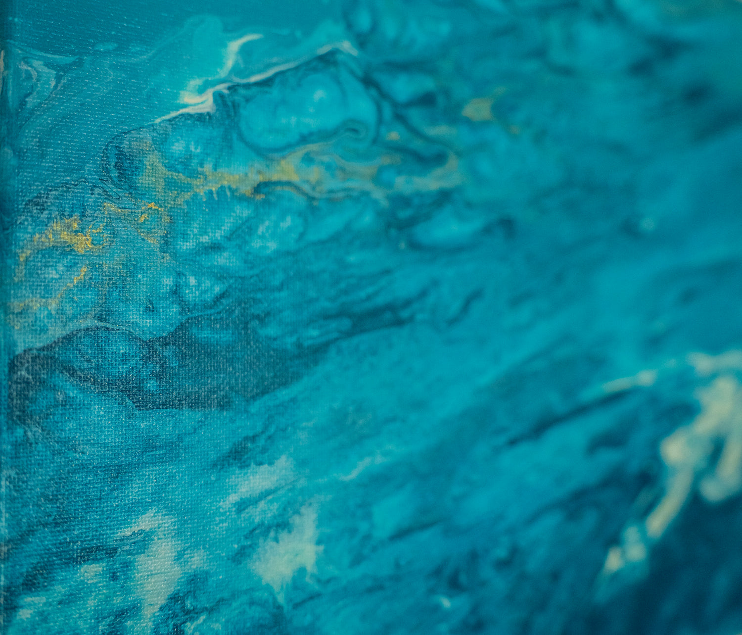 Echoes of the Abyss: Handmade Acrylic Artwork  Canvas: 20”x10”