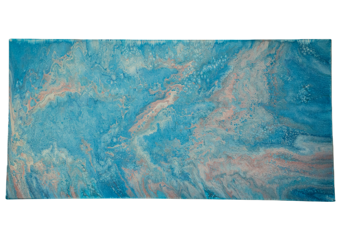 Erosion: Handmade Acrylic Artwork  Canvas: 24”x12”