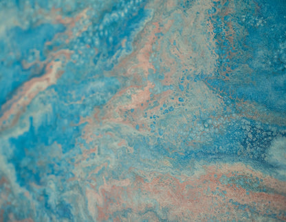 Erosion: Handmade Acrylic Artwork  Canvas: 24”x12”
