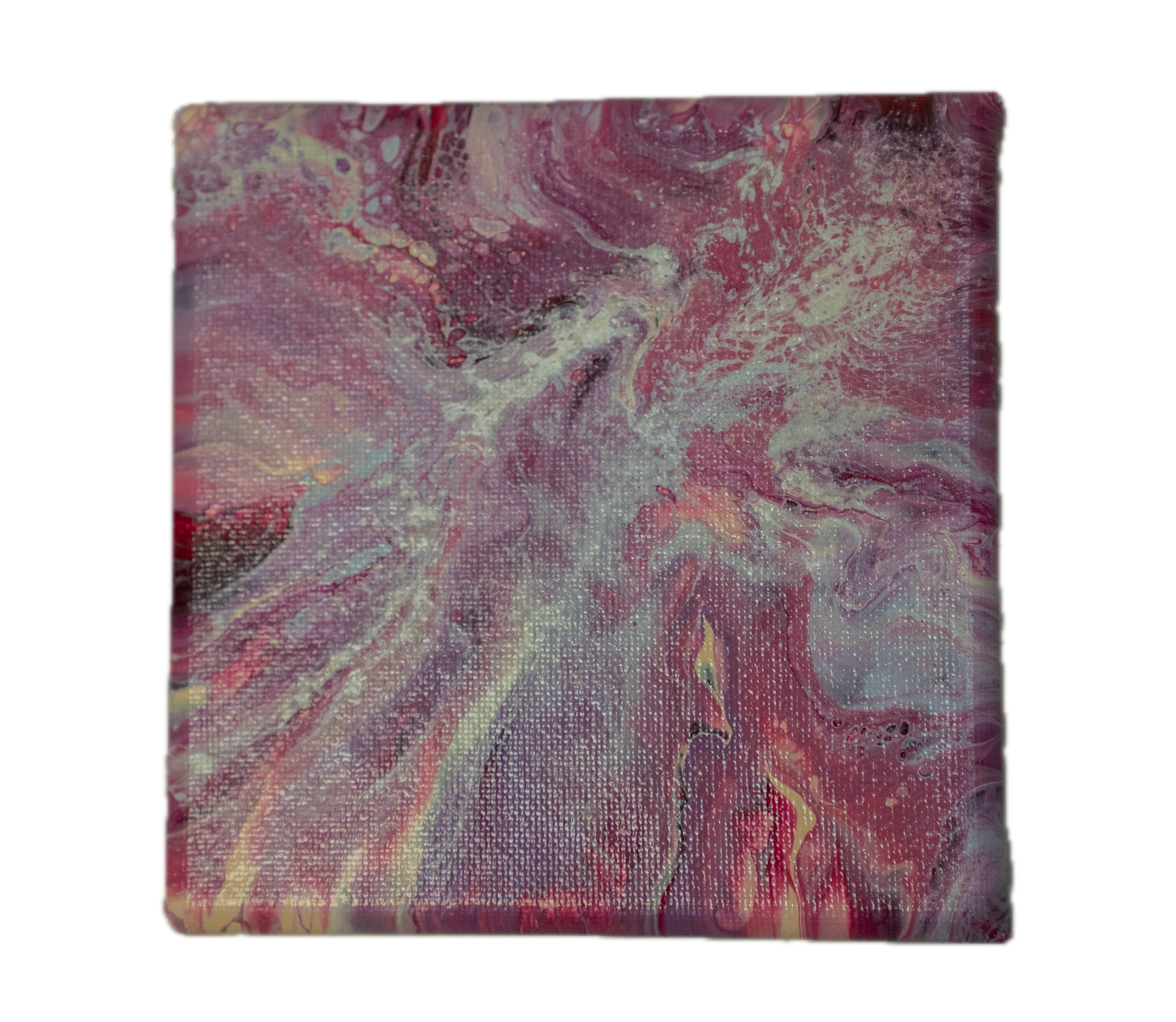 Euphoria in Bloom: Handmade Acrylic Artwork  Canvas: 5”x5”