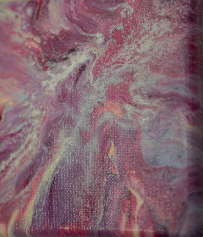 Euphoria in Bloom: Handmade Acrylic Artwork  Canvas: 5”x5”