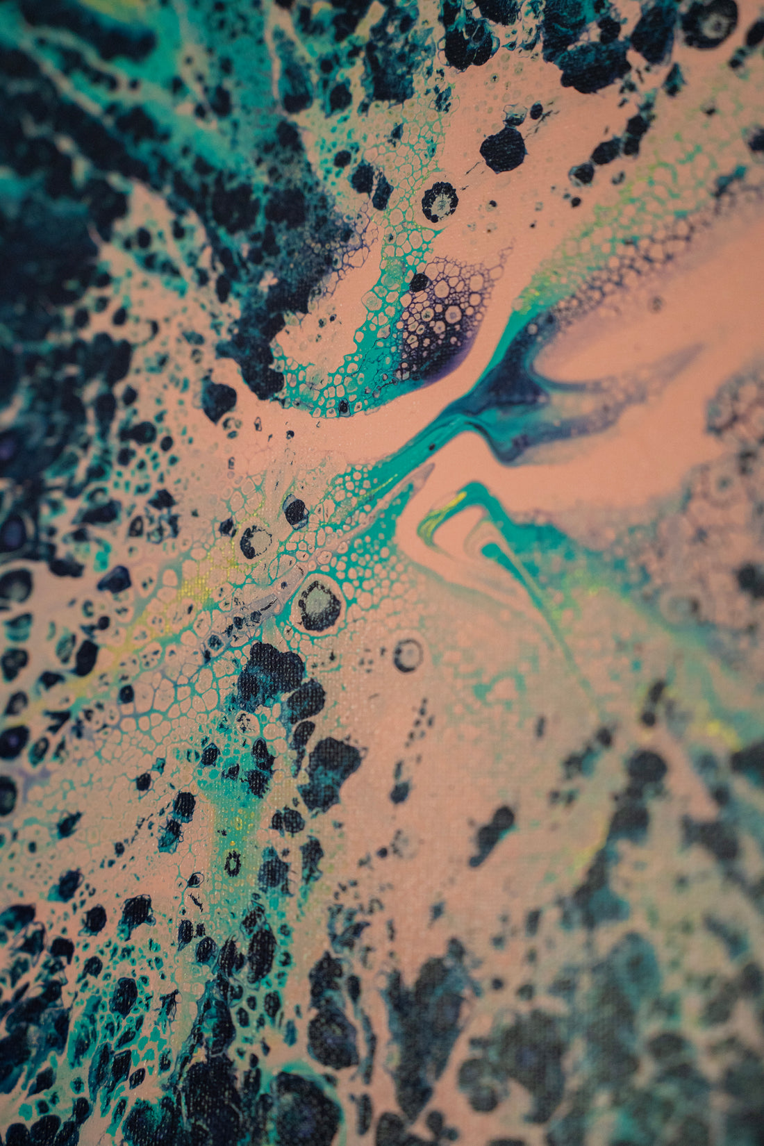 Fervent Bloom: Handmade Acrylic Artwork  Canvas: 10”x10”