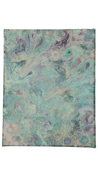 Find The Chameleon: Handmade Acrylic Artwork Canvas: 8”x10”