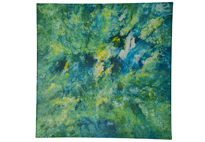 Fish Dream: Handmade Acrylic Artwork  Canvas: 14”x14”