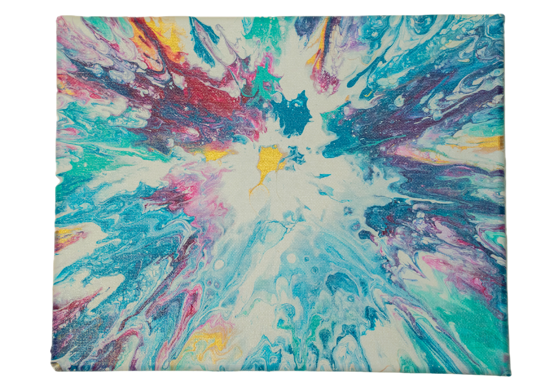Flare Up: Handmade Acrylic Artwork  Canvas: 10”x8”