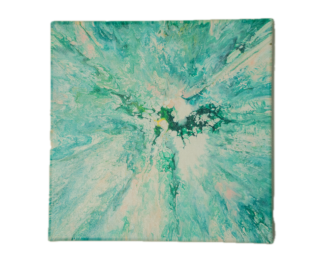 Krystal Klear: Handmade Acrylic Artwork  Canvas: 10”x10”