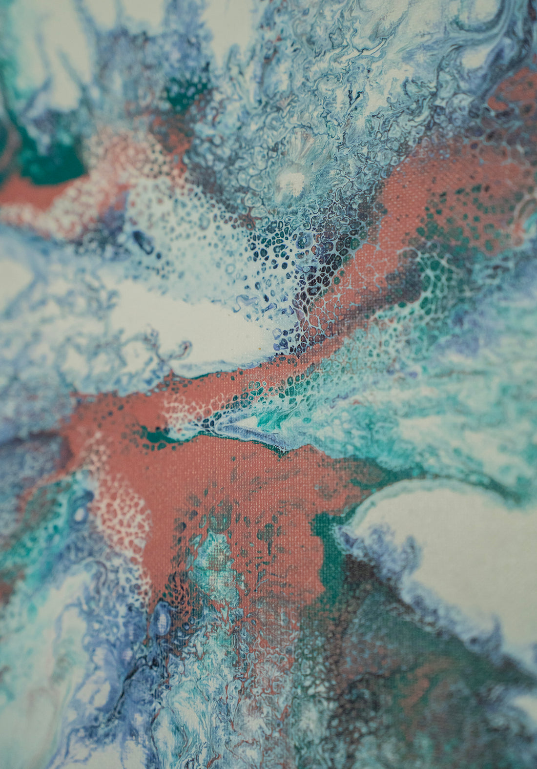 Lifted Flame: Handmade Acrylic Artwork  Canvas: 10”x10”