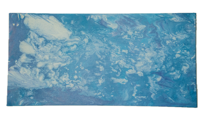 Low Tide Memory: Handmade Acrylic Artwork  Canvas: 24”x12”