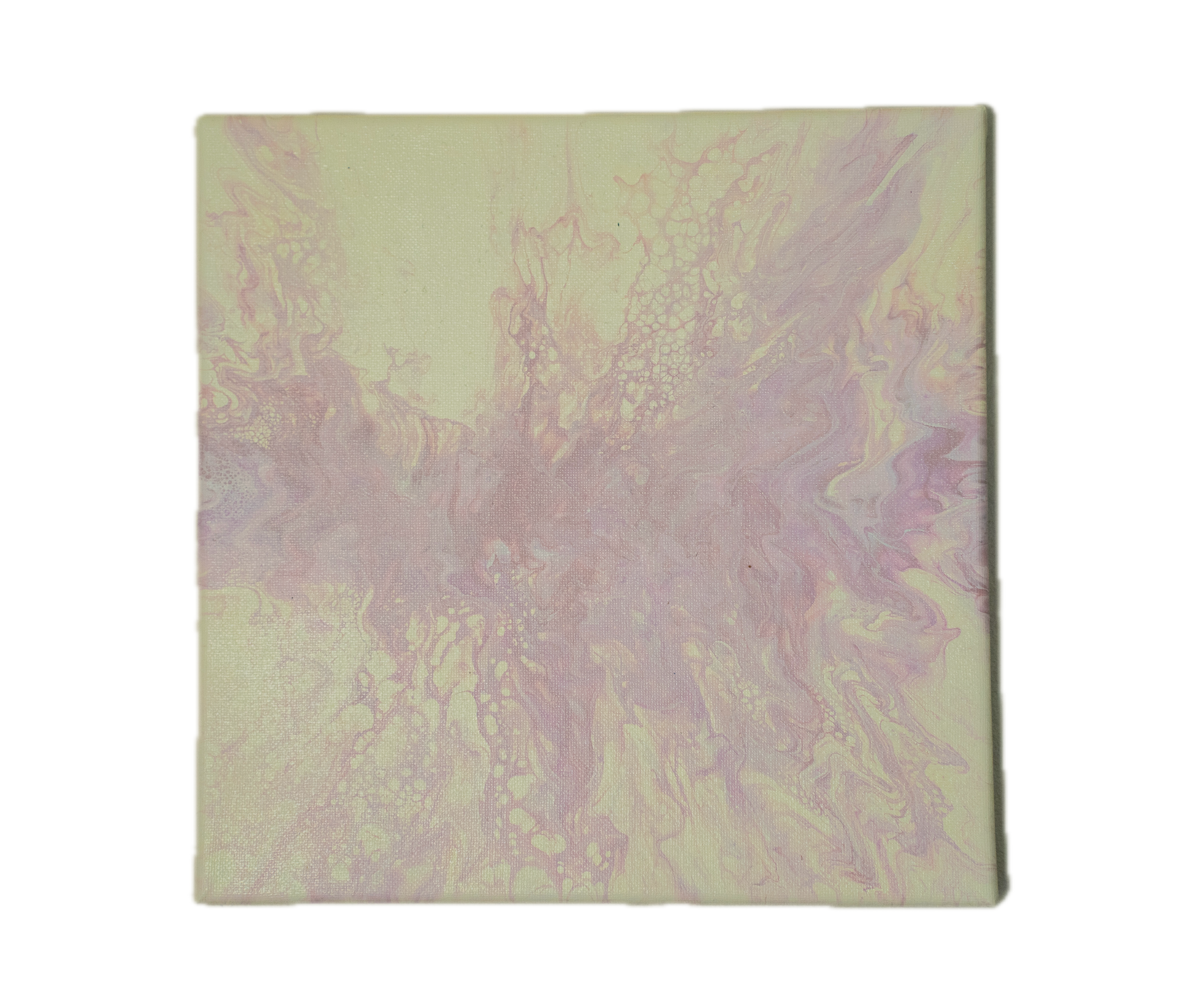 Muted Kindling: Handmade Acrylic Artwork  Canvas: 10”x10”