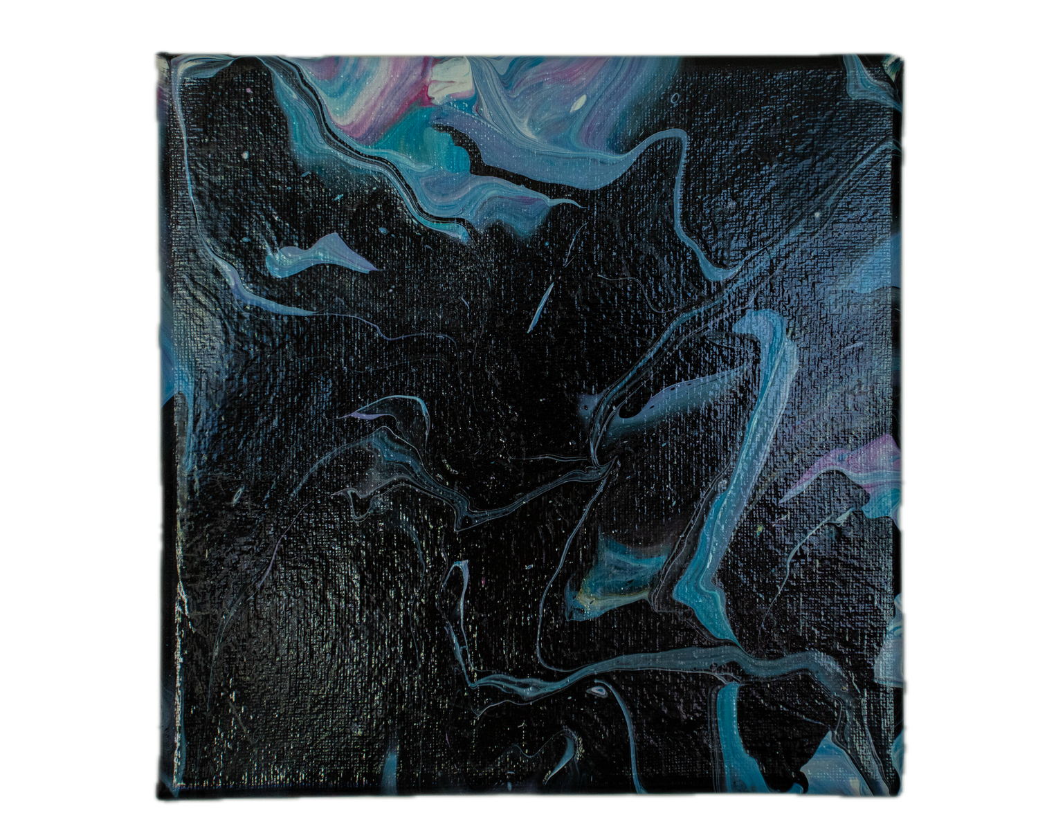 Nebula Dreams: Handmade Acrylic Artwork Canvas: 8”x8”
