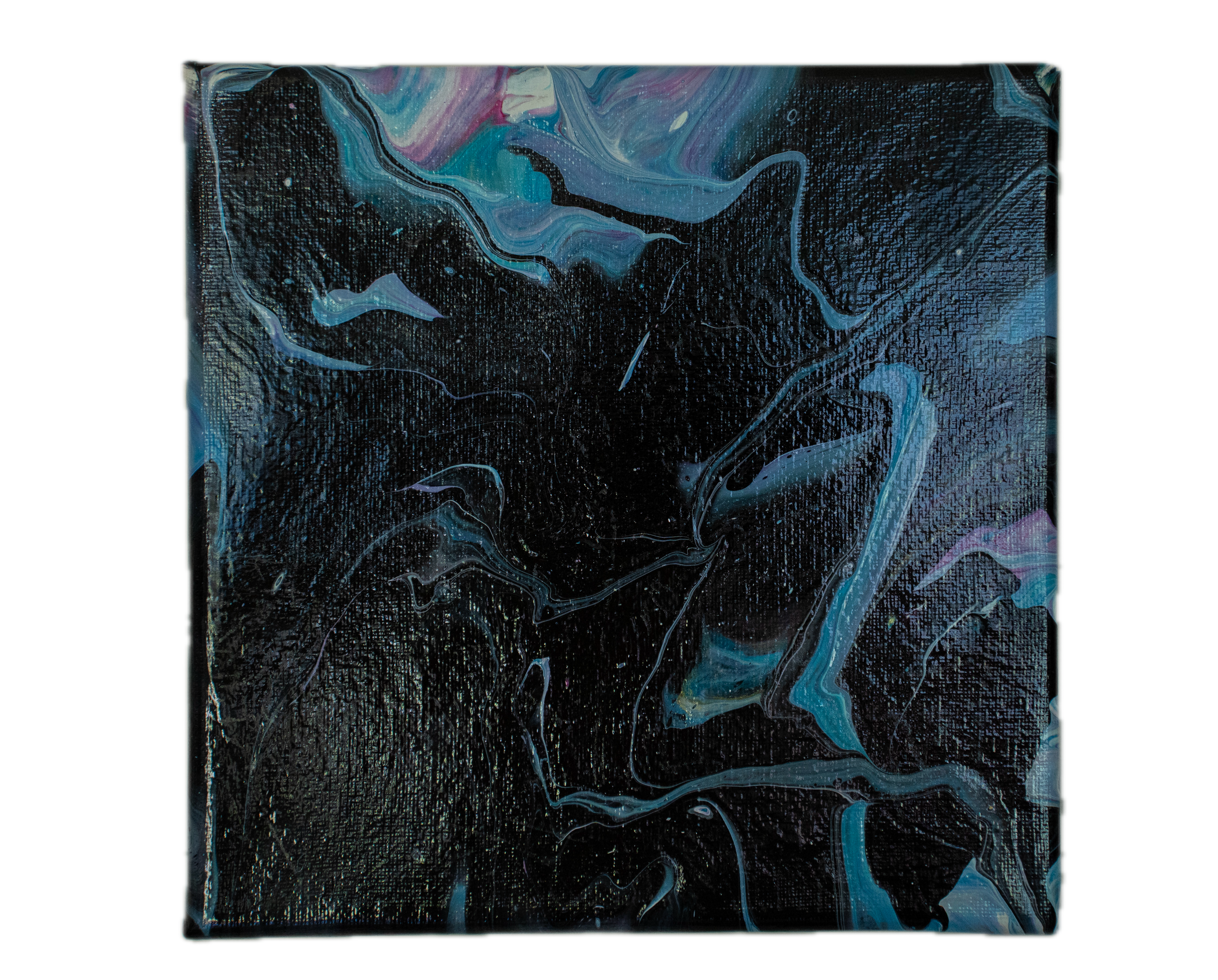 Nebula Dreams: Handmade Acrylic Artwork Canvas: 8”x8”