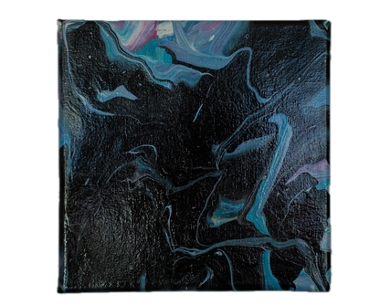 Nebula Dreams: Handmade Acrylic Artwork Canvas: 8”x8”
