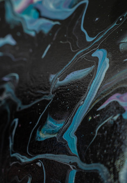 Nebula Dreams: Handmade Acrylic Artwork Canvas: 8”x8”