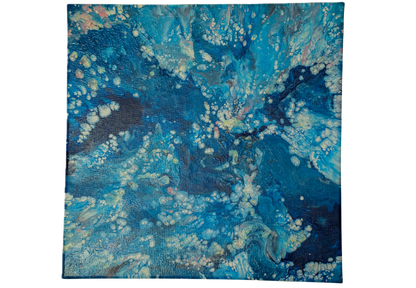 Ocean Hop: Handmade Acrylic Artwork  Canvas: 14”x14”