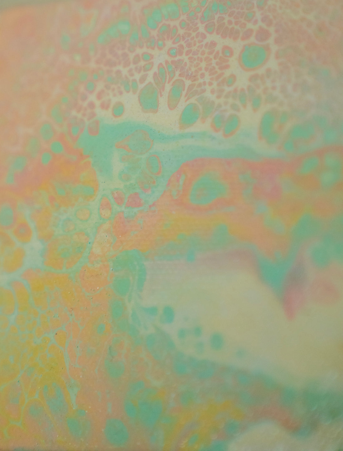 Ocean Pastel: Handmade Acrylic Artwork 4” by 4” Canvas