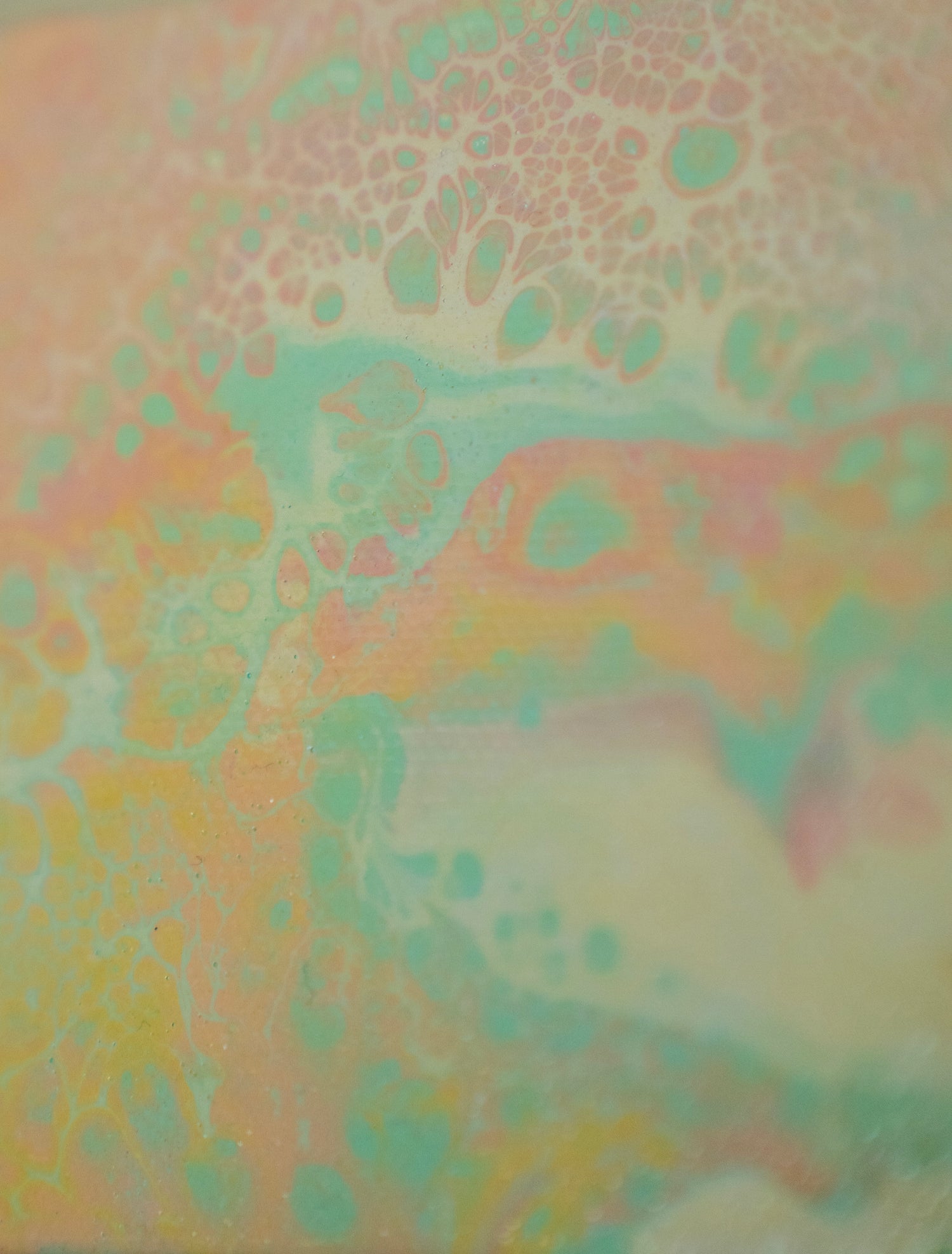 Ocean Pastel: Handmade Acrylic Artwork 4” by 4” Canvas