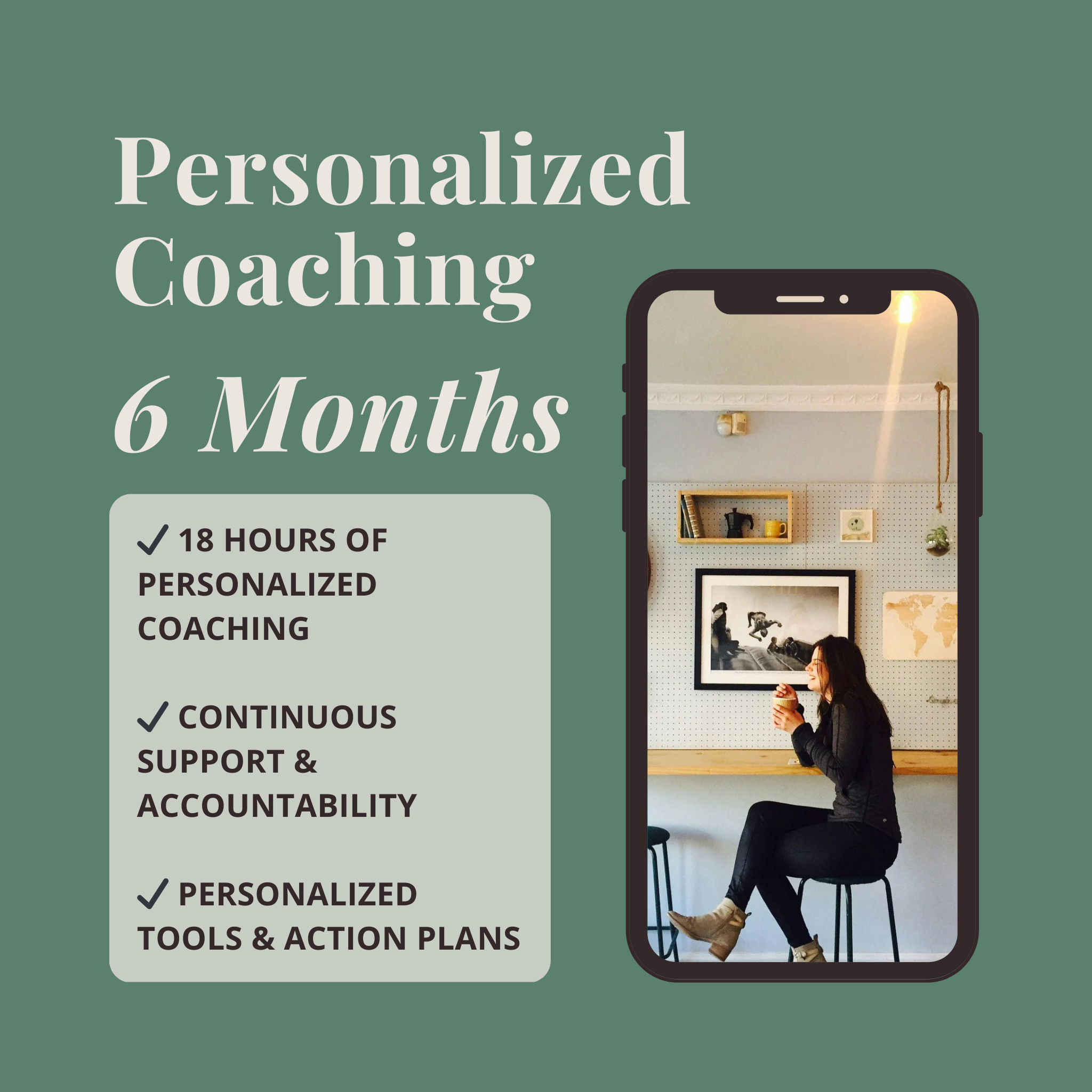 Personalized Coaching – 6 Months (18 Sessions)