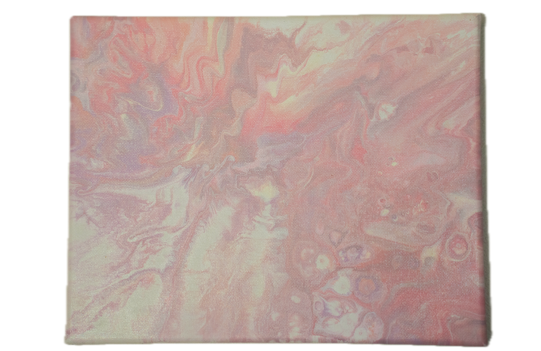 Pink Lemonade: Handmade Acrylic Artwork  Canvas: 10”x8”