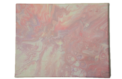 Pink Lemonade: Handmade Acrylic Artwork  Canvas: 10”x8”