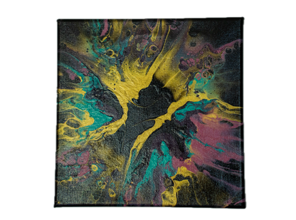 Radiant Breakthrough: Handmade Acrylic Artwork  Canvas: 8”x8”