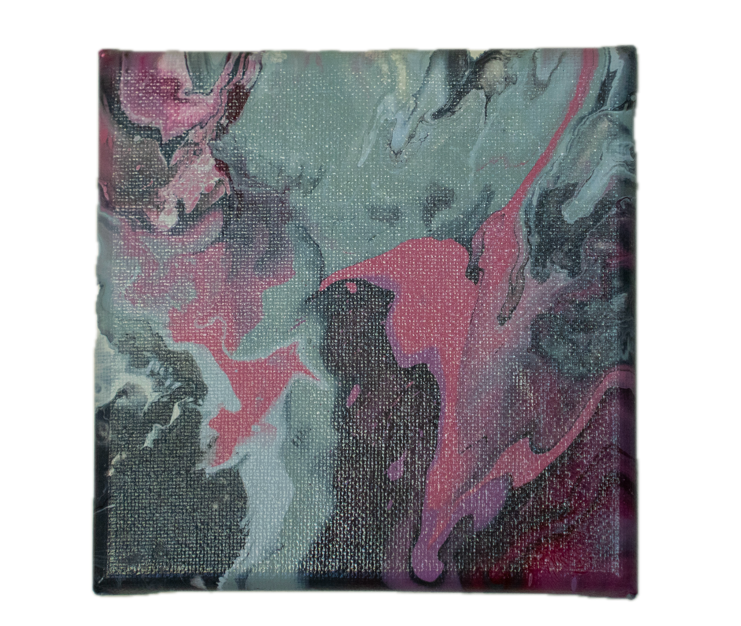 Rising Embers: Handmade Acrylic Artwork Canvas: 5”x5”
