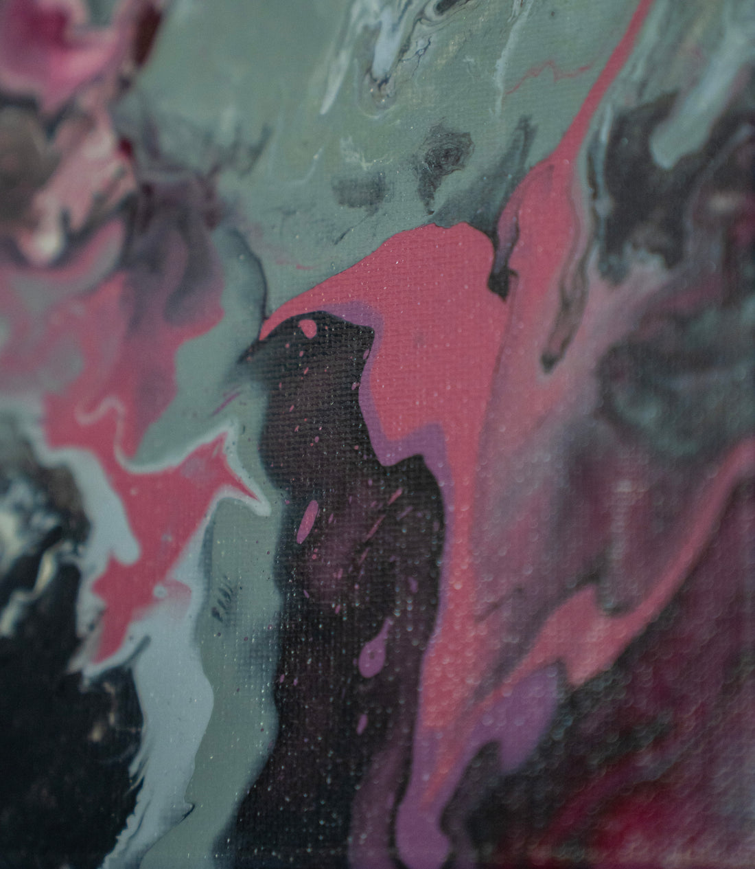 Rising Embers: Handmade Acrylic Artwork Canvas: 5”x5”