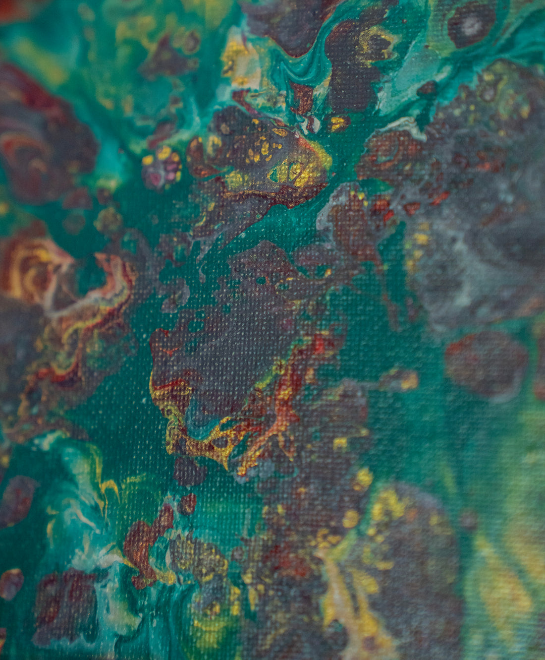 Silent Nightfall: Handmade Acrylic Artwork  Canvas: 5”x5”