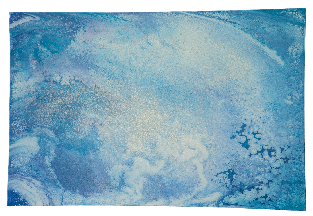 Skywater: Handmade Acrylic Artwork  Canvas: 24”x36