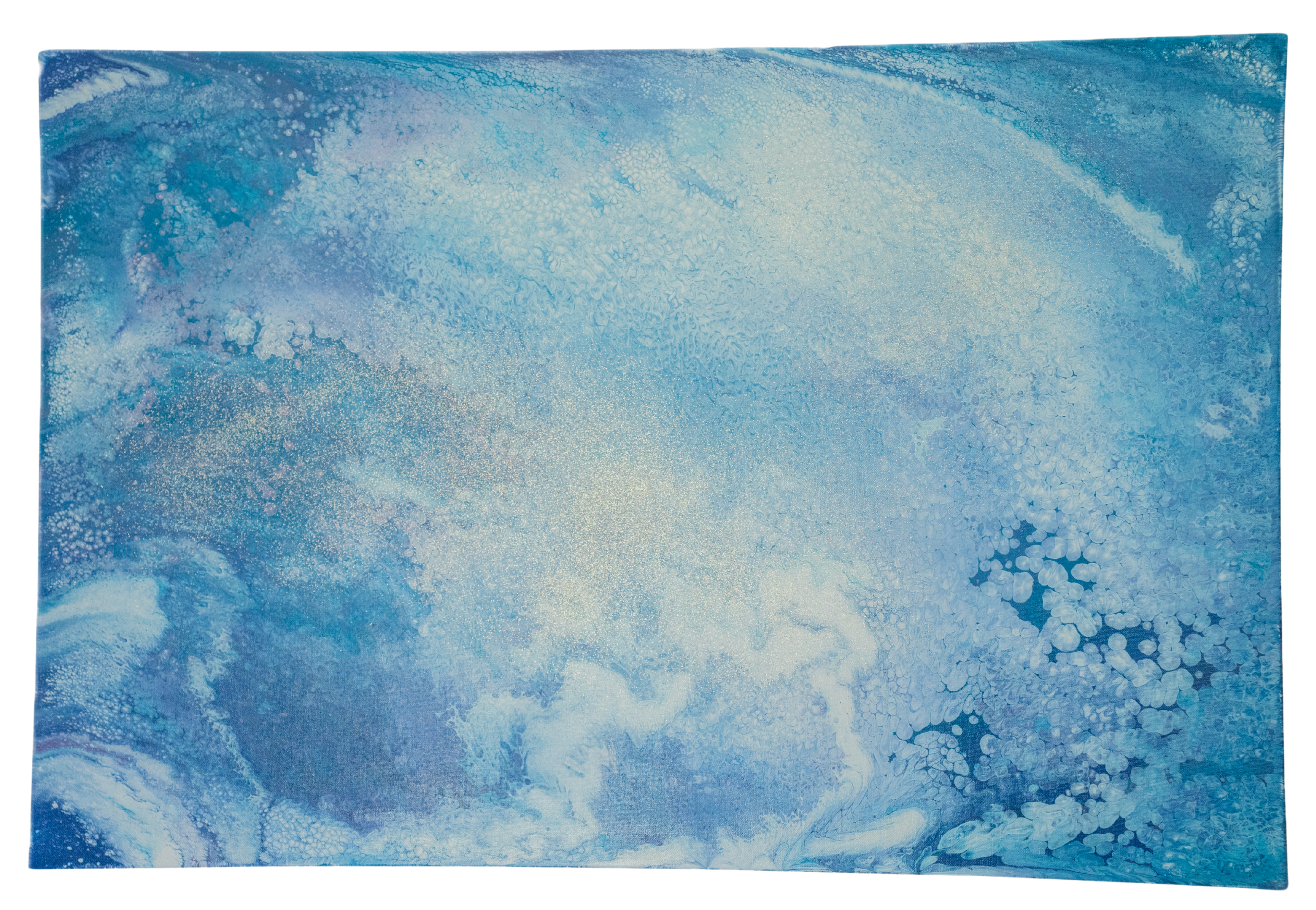 Skywater: Handmade Acrylic Artwork  Canvas: 24”x36